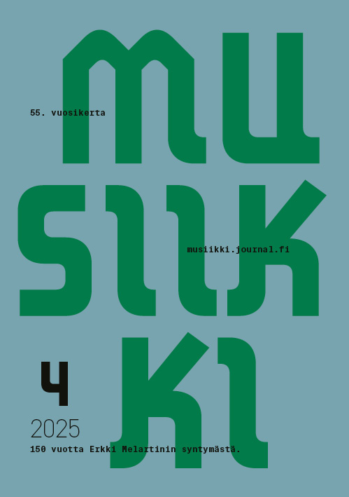 					Näytä Vol 55 Nro 4 (2025): Musiikki 4/2025: 150 vuotta Erkki Melartinin syntymästä.
				