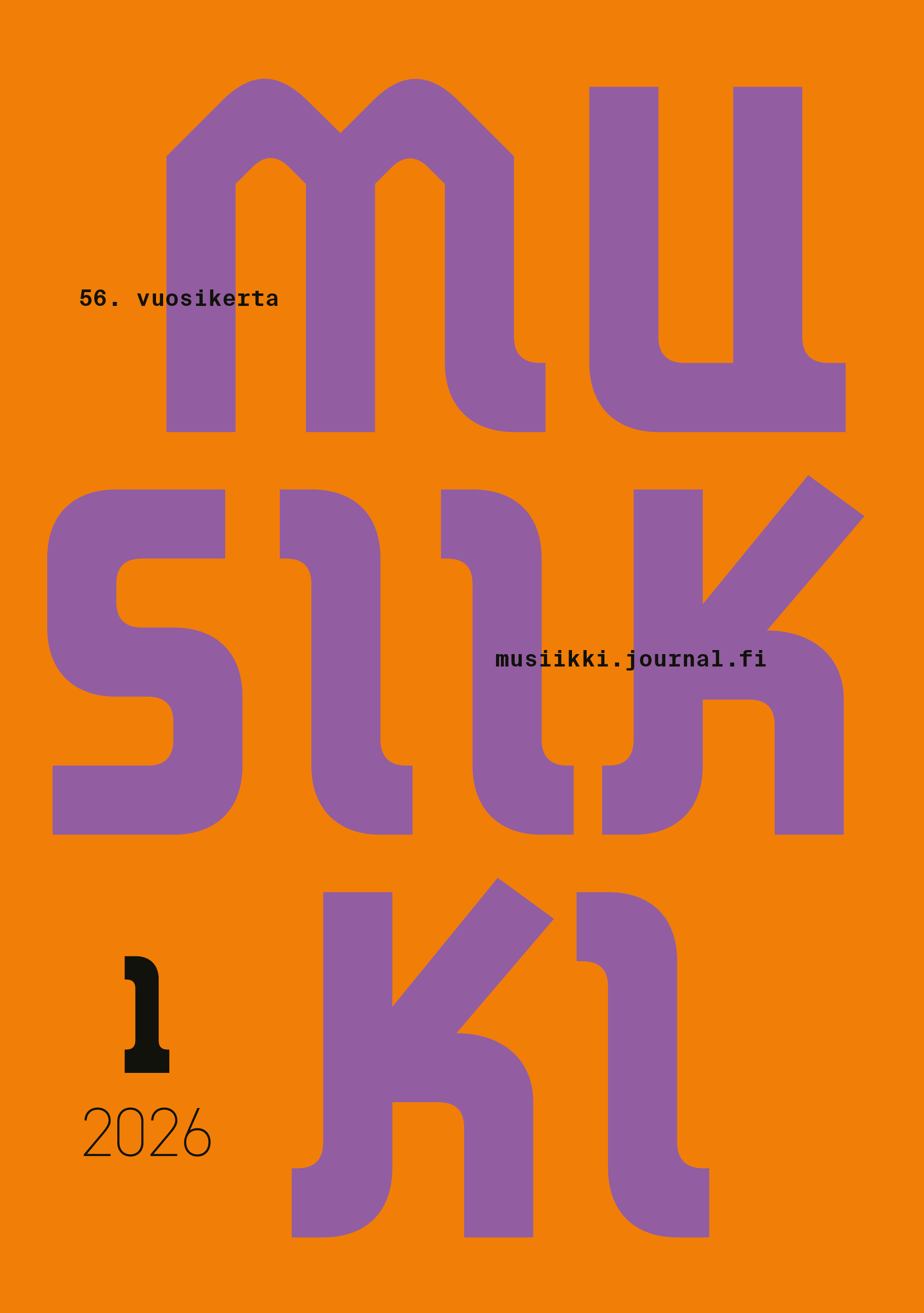 					Näytä Vol 56 Nro 1 (2026): Musiikki 1/2026
				